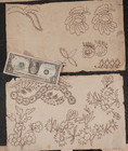 Group C 1799-1820 Hand Drawn Folk Art Embroidery Pattern  sampler   Fractur Type