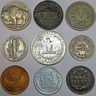 Old Obsolete Us Coin Collection With 4 Silver   Uncirculated 9 Coin Set   lot 5 