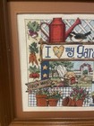   i Love My Garden    Cross Stitch Needlework Framed Art 16 25  X 13 5 