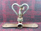 Vintage Cast Iron Sprinkler Heart Shaped Red And Rusty Patina Spins Freely Nice