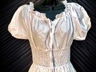 Renaissance Bohemian Medieval White Blouson Dress 2xl Tie Top Layered Skirt