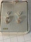 Disney Parks Mickey Mouse Cubic Zirconia Silver Stud Earrings Set New In Box