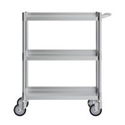 3 Shelf Stainless Steel Tubular Cart  15 In  X 24 In  X 33 In 15x24