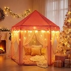 Princess Castle Tent For Girls Fairy Play Tents For Kids Hexagon Playhouse Wi   