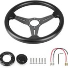 13 8    Auto Racing Steering Wheel Flat Drifting 6 Bolts Car Sport Steering Wheel