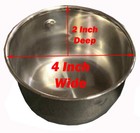 4  Lot Of 2 Bird Parrot Cage Stainless Steel Seed Water Feeder Cups For Mcage