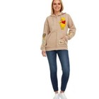 Disney Winnie The Pooh Womens Full Zip Hoodie Sweatshirt Jacket Beige U Pick
