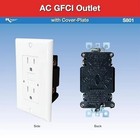 Rv Designer S801  Dual Gfci Outlet With Cover Plate  White  Ac Electrical