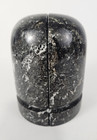 Pair Vintage Black White Stone Marble Pakistan Polished Bookends Heavy 6  Tall