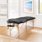 Open Box - Portable Black Massage Table W Tilt Backrest And Bolster