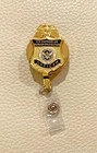 Cbp Officer Id Holder Gold Logo All Metal Id Reel