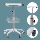 Mobile Rolling Cart Medical Trolley White For Ultrasound Imaging Scanner Cart Us
