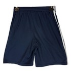 Adidas Shorts Kids 14-16 Blue Mesh 3-stripes Elastic Waist Gym Athletic