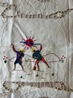Vintage Hand Embroidered Mexican Indigenou Table Runner 18x59 In Vibrant Colors