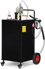 30-gallon Heavy-duty Fuel Caddy With Manual Pump Gas   Diesel Transfer Tank New