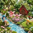 12 Pcs Miniature Fairy Figurines  Fairy Garden Fairies