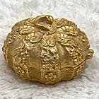 Vintage Estee Lauder Solid Perfume Holder Golden Pumpkin Compact Empty 1 5 