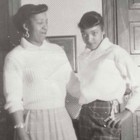 Vintage Snapshot Photo 1950s Stylish African American Women Sweaters   Plaid