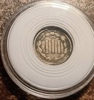 1865 Three Cent Piece Us Type Coin 