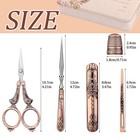 Antique Embroidery Scissors Kit  Vintage Sewing Tools With Case   Accessories