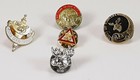 Five Vintage Loyal Order Of Moose Masonic Pin Collection