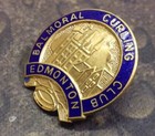 Balmoral Curling Club Edmonton Vintage Pin Badge