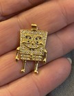 18k Gold Sponge Bob Pendant