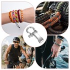 4-pack Paracord Bracelet Shackle Buckle O Type  silver  Round Head 