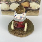 Wee Forest Folk Mousey Tricycle 1983 Annette Petersen  Red Bike Blue Pants