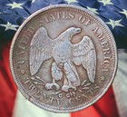 1875-cc Seated Liberty 20 Twenty Cent Piece Silver Plated Coin Modern Restrike