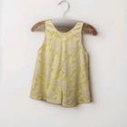 Cherokee Girls  Size L g  Pop Of Color Neon Yellow  Floral Lace  Summer Tank Top