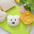 2pcs Animal   Vehicle Sandwich Cutter Set Bear Cat Rabbit Car Bread Molds - New