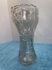 Lead Crystal Vase W hand Cut Hobster   Floral Patterns American Brilliant 1890   s