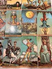 Original Size 5x3 Vintage Borderless 78 Tarot Deck Cards English Guidebook Pouch