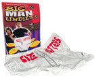 Big Man Undies Underwear Funny Gag Joke Prank Size Matters Adult Gift Ruler Huge