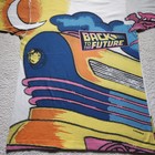 Vtg 1991 Back To The Future The Ride Shirt All Over Print Aop Movie Promo L Rare