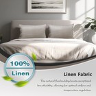 Brawarm 100  Linen Pillowcases 20x26  Standard Coconut Button Washed Flax 2 Pack