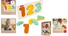 Interactive Montessori Toy  6-piece Wooden Number Puzzle For Toddlers Aged 2 