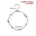 New Turquoise Beaded Barefoot Beach Anklet Foot Chain Jewelry Ankle Bracelet