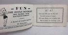 Vintage Fun The Adult Booklet Joke Cartoon Novelty Mini Book 24 Pages