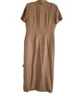 Vintage Women s 1980 s Plaza South Button Up Gold Size 12 Tall Maxi Dress