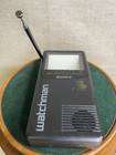      Sony Watchman Fd-270 Black B w Portable Tv 1987