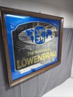 Vintage Lowenbrau Beer Wood Framed Bar Sign Mirror 26    X 22    Usa 