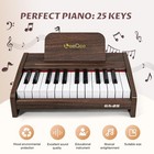 25-key Wooden Electronic Piano Keyboard For Kids - Educational Music Toy With   