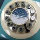 Retro Style Blue Push Button Corded Landline Phone