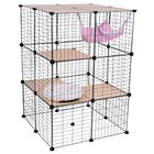 3 Tier Cat Cage Collapsible Metal Wire Pet Crate Villa Indoor Outdoor Playpen