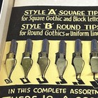 Speedball Assortment No  1 Original Box Vintage Kit Text Book Square Round Tips
