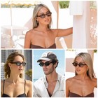 Sojos Retro Polarized Hexagon Sunglasses For Women Men  Uv400 Trendy Rectangl   