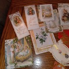 Vintage  Catholic Cards   Medals scapulars  Crucifixes  Religious rosary- Hoard