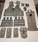 Usgi Us Military Molle Acu Fighting Load Carrier Flc Vest   10 Pouches Vgc